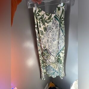 Zara printed satin maxi skirt